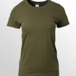 Image of GILDAN Premium Cotton T Shirt for women, GILDAN 76000L Ladies T-Shirt in Military Green