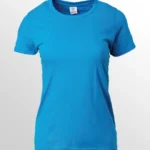 Image of GILDAN Premium Cotton T Shirt for women, GILDAN 76000L Ladies T-Shirt in Sapphire