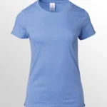 Image of GILDAN Premium Cotton T Shirt for women, GILDAN 76000L Ladies T-Shirt in Caroline Blue