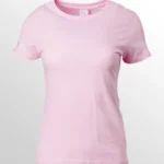 Image of GILDAN Premium Cotton T Shirt for women, GILDAN 76000L Ladies T-Shirt in Light Pink