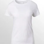 Image of GILDAN Premium Cotton T Shirt for women, GILDAN 76000L Ladies T-Shirt in White