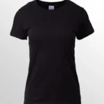 Image of GILDAN Premium Cotton T Shirt for women, GILDAN 76000L Ladies T-Shirt in Black