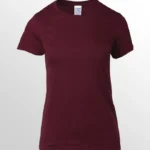 Image of GILDAN Premium Cotton T Shirt for women, GILDAN 76000L Ladies T-Shirt in Maroon