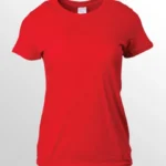 Image of GILDAN Premium Cotton T Shirt for women, GILDAN 76000L Ladies T-Shirt in Red