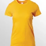 Image of GILDAN Premium Cotton T Shirt for women, GILDAN 76000L Ladies T-Shirt in Gold