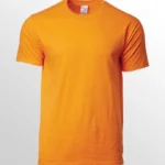 Image of GILDAN Premium Cotton T Shirts, GILDAN 76000 Unisex Round Neck T-Shirts in Safety Orange