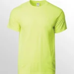 Image of GILDAN Premium Cotton T Shirts, GILDAN 76000 Unisex Round Neck T-Shirts in Safety Green