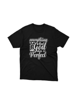 Apparel by Cetakshop Inspirational God Quote Graphic Tee - faith-inspired design. in Black. The image shows a inspirational quote graphic tees.