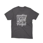 Apparel by Cetakshop Inspirational God Quote Graphic Tee - faith-inspired design. in Dark Heather.