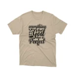 Apparel by Cetakshop Inspirational God Quote Graphic Tee - faith-inspired design. in Sand.