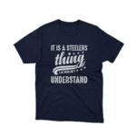 Apparel by Cetakshop Steelers Fan Slogan Graphic Tee - exclusive fan gear. in Navy.