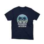 Apparel by Cetakshop Tropical Paradise Graphic Tee - escape to paradise. in Navy.