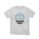 Apparel by Cetakshop Tropical Paradise Graphic Tee - escape to paradise. in White.