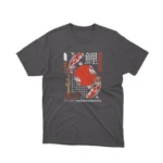 Apparel by Cetakshop Koi Fish Art Graphic Tee - serene and artistic expression. in Dark Heather.