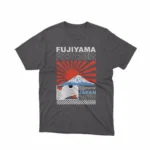 Apparel by Cetakshop Mount Fuji Graphic Tee - iconic Japanese scenery. in Dark Heather.