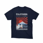 Apparel by Cetakshop Mount Fuji Graphic Tee - iconic Japanese scenery. in Navy.