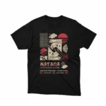 Apparel by Cetakshop Samurai Katana Graphic Tee - embodying the samurai spirit. in Black. The image shows a samurai katana graphic tees.