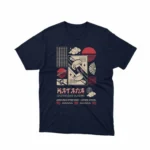 Apparel by Cetakshop Samurai Katana Graphic Tee - embodying the samurai spirit. in Navy.