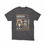 Apparel by Cetakshop Elegant Geisha Graphic Tee - traditional Japanese elegance. in Dark Heather.