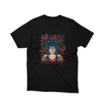 Apparel by Cetakshop Inari Okami Graphic Tee - divine Shinto spirit. in Black. The image shows a inari okami graphic tees.