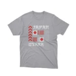 Apparel by Cetakshop Osaka Street Culture Graphic Tee - heartbeat of urban Japan. in Sport Grey.