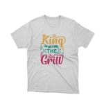 Claim the throne of style with Apparel by Cetakshop's King of the Grill graphic tee, spicing up White fabric.