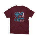 Show off your paw-fect love for your pet with Apparel by Cetakshop's 'Best Dog Mom Ever' graphic tee, a tribute to pet moms on Maroon fabric.