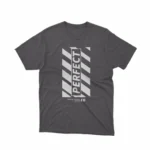 Apparel by Cetakshop Perfect Striped Slogan Graphic Tee - perfect for trendsetters. in Dark Heather.