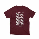 Apparel by Cetakshop Perfect Striped Slogan Graphic Tee - perfect for trendsetters. in Maroon.