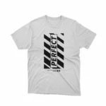 Apparel by Cetakshop Perfect Striped Slogan Graphic Tee - perfect for trendsetters. in White.