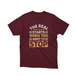 Apparel by Cetakshop Motivational Workout Quote Graphic Tee - stay motivated in style. in Maroon.