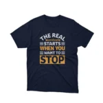 Apparel by Cetakshop Motivational Workout Quote Graphic Tee - stay motivated in style. in Navy.