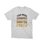 Apparel by Cetakshop Motivational Workout Quote Graphic Tee - stay motivated in style. in White.