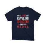 Apparel by Cetakshop Inner Rebel Slogan Graphic Tee - for the rebellious at heart. in Navy.