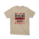 Apparel by Cetakshop Inner Rebel Slogan Graphic Tee - for the rebellious at heart. in Sand.