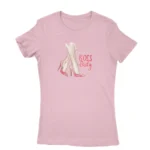 Image of a Light Pink 'beautiful boss lady' T-shirt for women, by Apparel by Cetakshop, highlighting stylish high heel graphics for the fashion-forward leader.