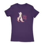 Image of a Purple 'beautiful boss lady' T-shirt for women, by Apparel by Cetakshop, highlighting stylish high heel graphics for the fashion-forward leader.