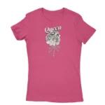 Queen and rose design T-shirt for women in Heliconia, by Apparel by Cetakshop.