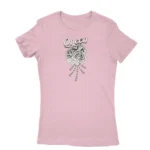 Queen and rose design T-shirt for women in Light Pink, by Apparel by Cetakshop.