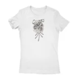Royal Rose Tee by Apparel by Cetakshop. T Shirt for women decorated with Queen and rose graphic design print.