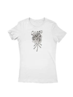 Royal Rose Tee by Apparel by Cetakshop. T Shirt for women decorated with Queen and rose graphic design print.