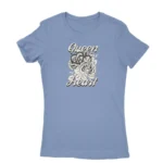 Stylish carolina blue T-shirt for women with unique design, available at Apparel by Cetakshop.