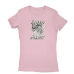 Stylish light pink T-shirt for women with unique design, available at Apparel by Cetakshop.