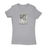 Stylish sport grey T-shirt for women with unique design, available at Apparel by Cetakshop.