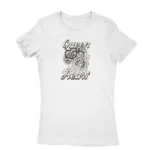 Queen of My Heart Tee by Apparel by Cetakshop. T Shirt for women decorated with Queen of My Heart tpography design print.