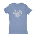 Stylish carolina blue T-shirt for women with unique design, available at Apparel by Cetakshop.