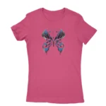 Stylish heliconia T-shirt for women with unique design, available at Apparel by Cetakshop.