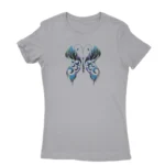 Stylish sport grey T-shirt for women with unique design, available at Apparel by Cetakshop.