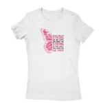 Butterfly Tee by Apparel by Cetakshop. T Shirt for women decorated with Empowering Strong Butterfly print.