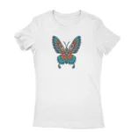 Butterfly Graphic Tee by Apparel by Cetakshop. T Shirt for women decorated with Vibrant Butterfly design print.